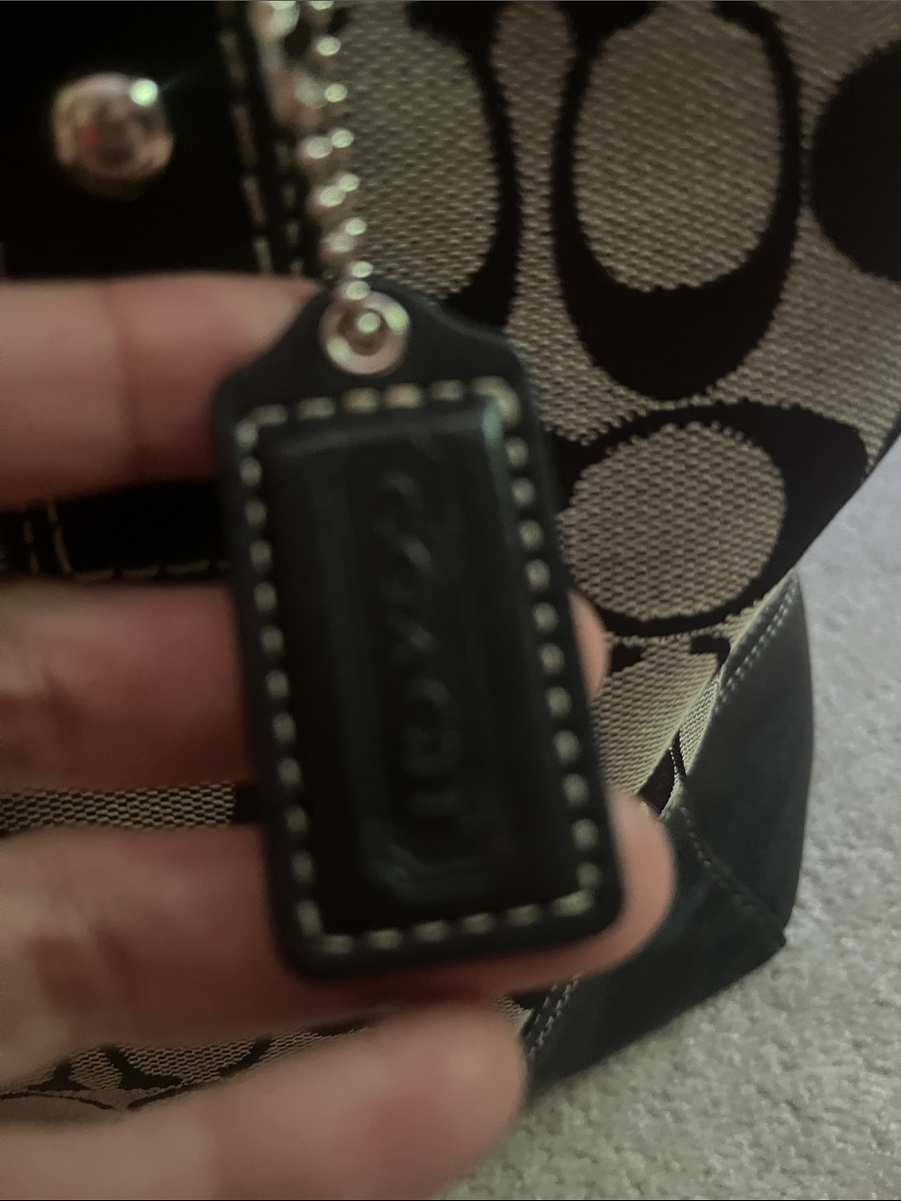 Coach Black Signature Logo Tote - Picture 8 of 12